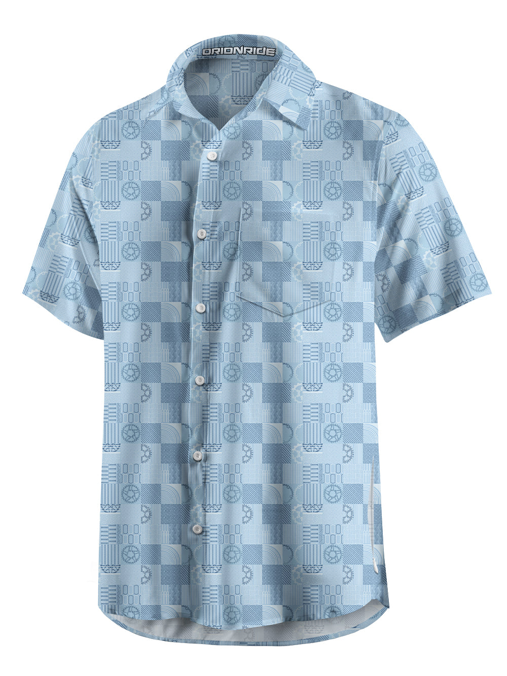 Orionride Graphic World Zipper Pockets Ultra Lightweight Short Sleeves Gravel Shirt