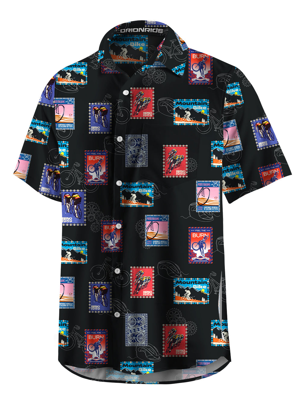 Orionride Stamp Collecting Zipper Pockets Ultra Lightweight Short Sleeves Gravel Shirt