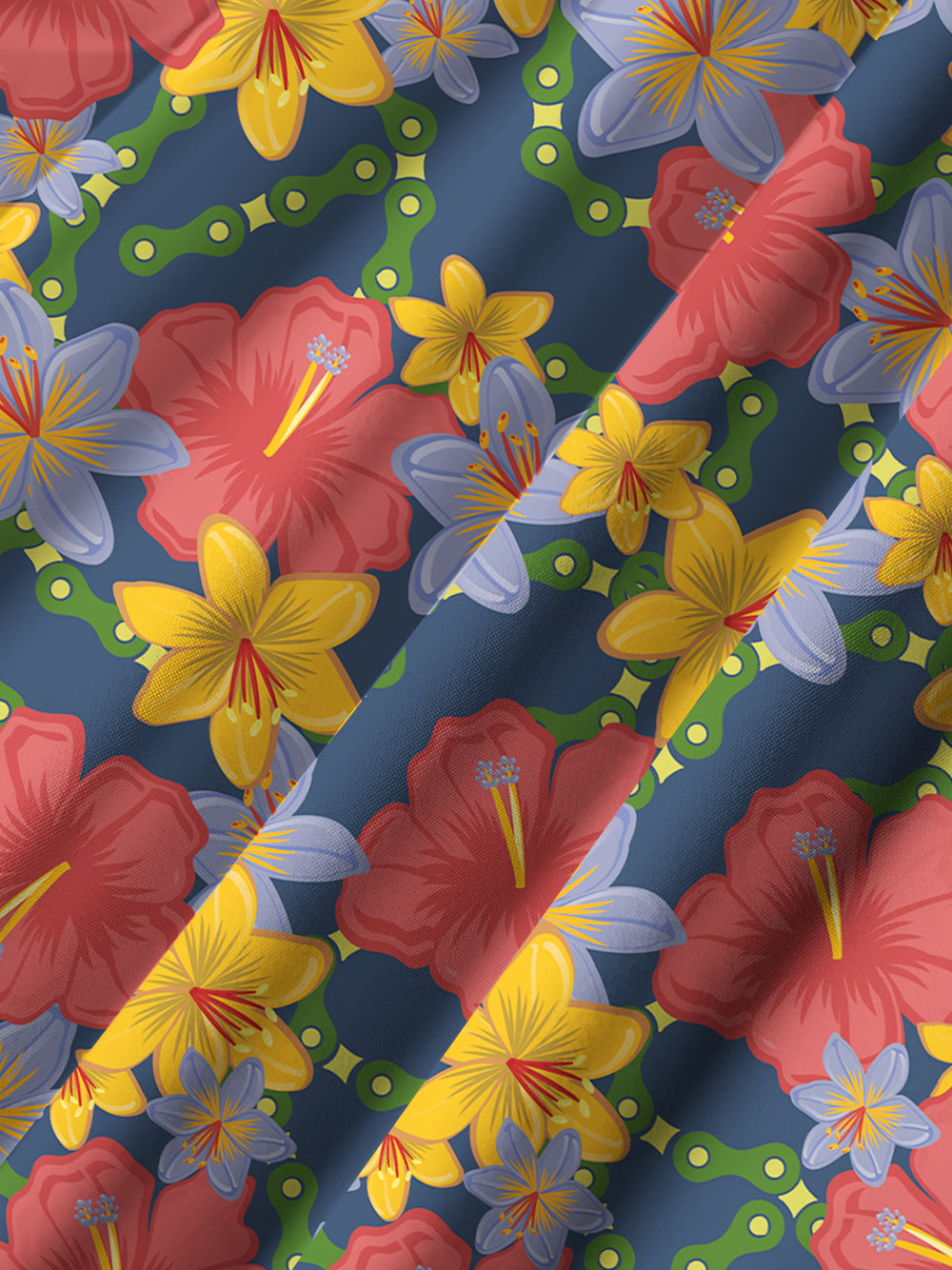 Orionride Hibiscus Chain Ultra Lightweight Short Sleeves Hawaiian shirt