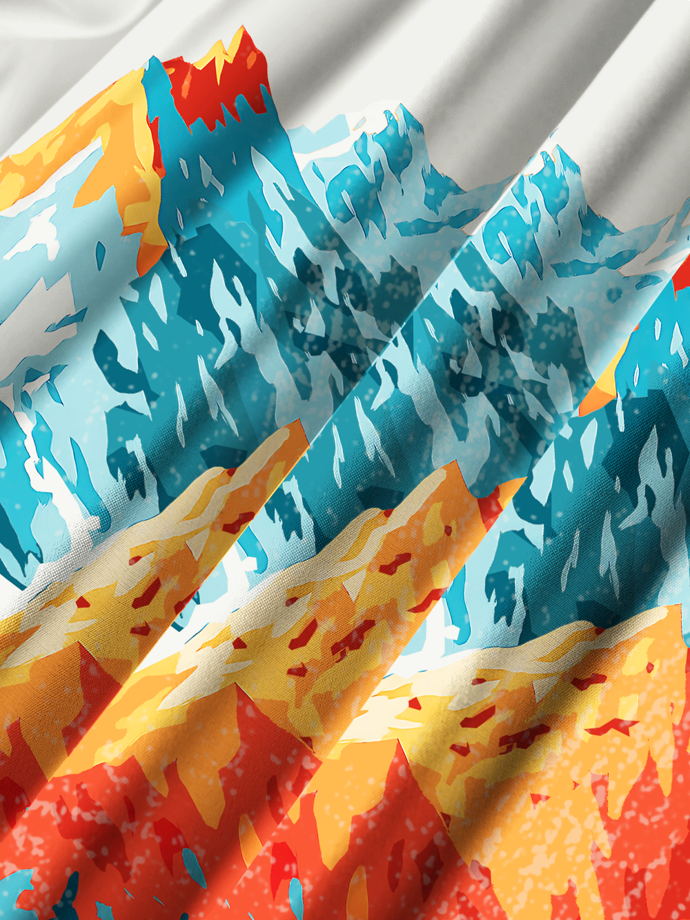 Orionride Painted Peaks Zipper Pockets Ultra Lightweight Short Sleeves Gravel Shirt