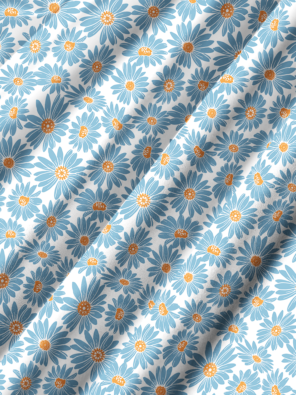 Orionride Blue Daisy Zipper Pockets Ultra Lightweight Short Sleeves Gravel Shirt