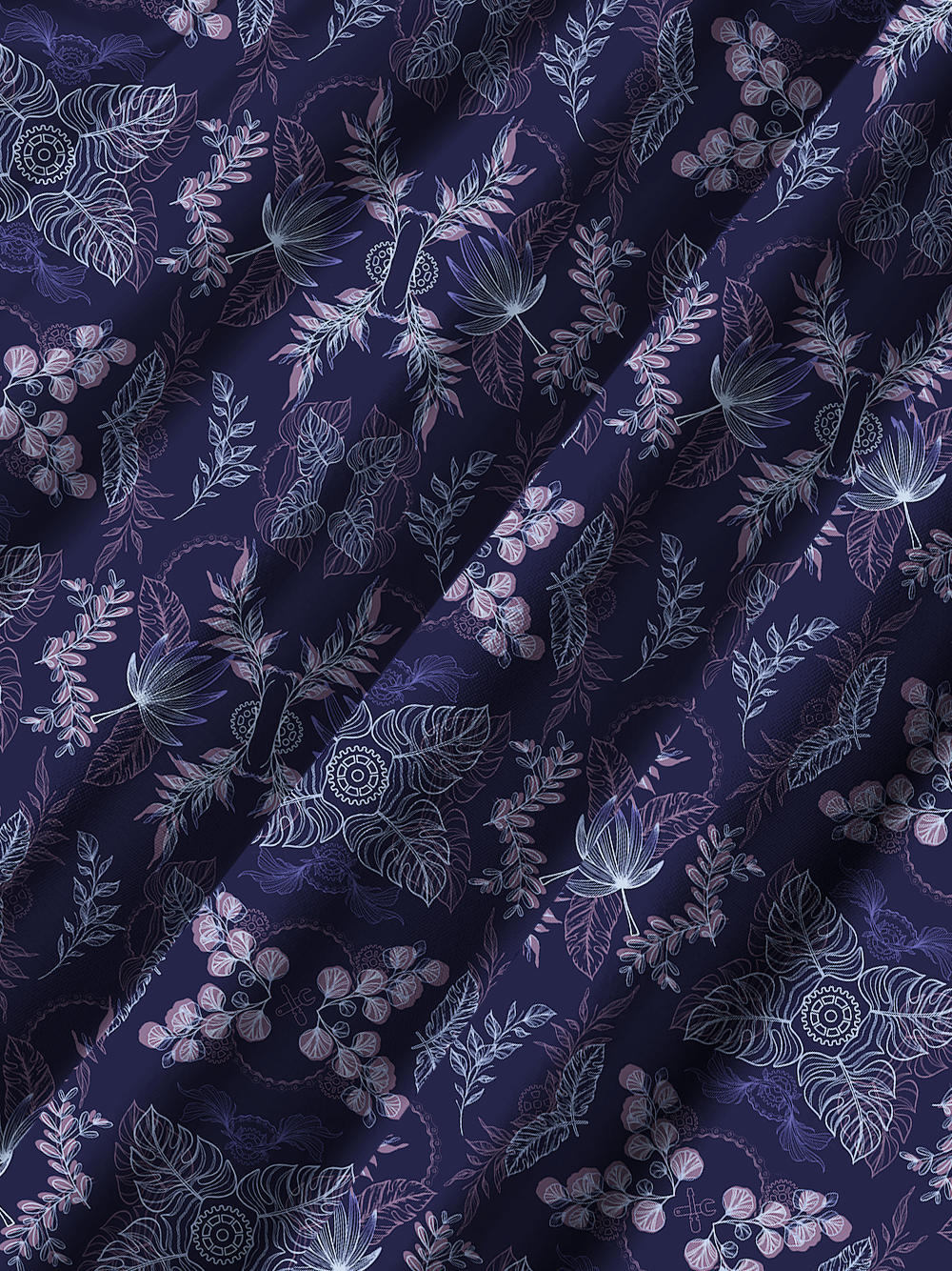 Orionride Gears In Flowers Zipper Pockets Ultra Lightweight Short Sleeves Gravel Shirt