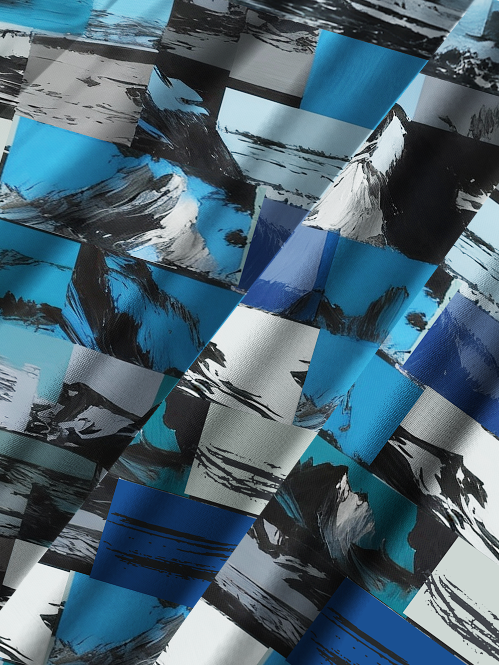 Orionride Mountain Peaks In Ink Painting Zipper Pockets Ultra Lightweight Short Sleeves Gravel Shirt