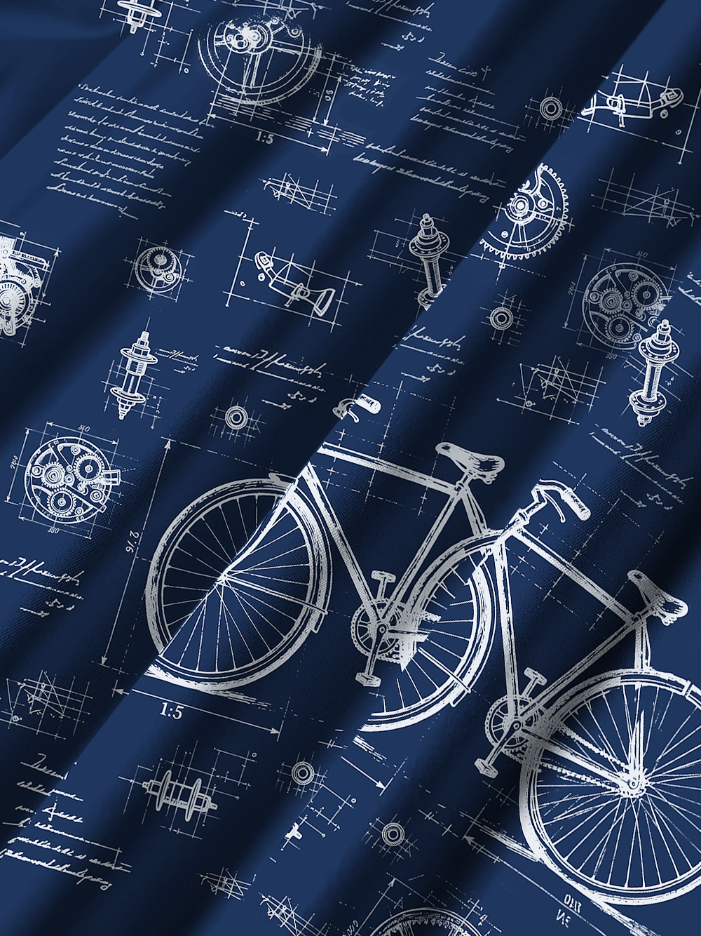 Orionride Bicycle Sketch Zipper Pockets Ultra Lightweight Short Sleeves Gravel Shirt