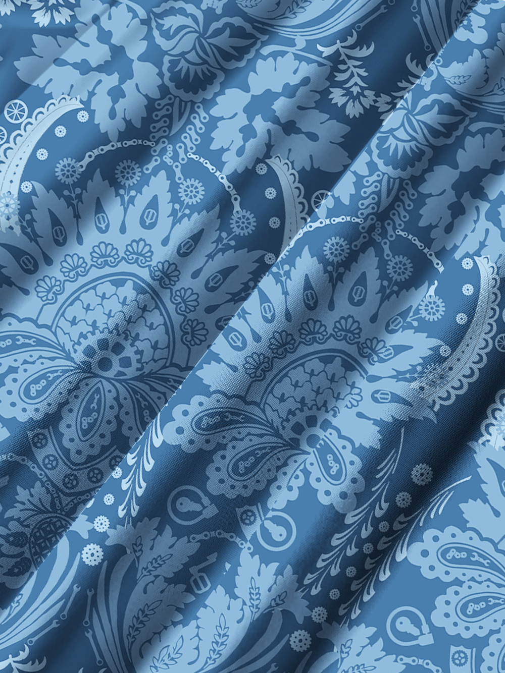 Orionride Symmetrical Flowers Zipper Pockets Ultra Lightweight Short Sleeves Gravel Shirt