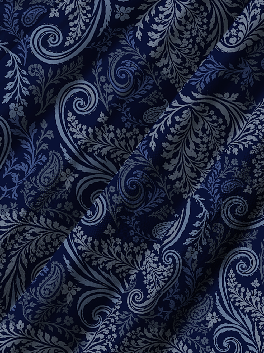 Orionride Blue Paisley Zipper Pockets Ultra Lightweight Short Sleeves Gravel Shirt