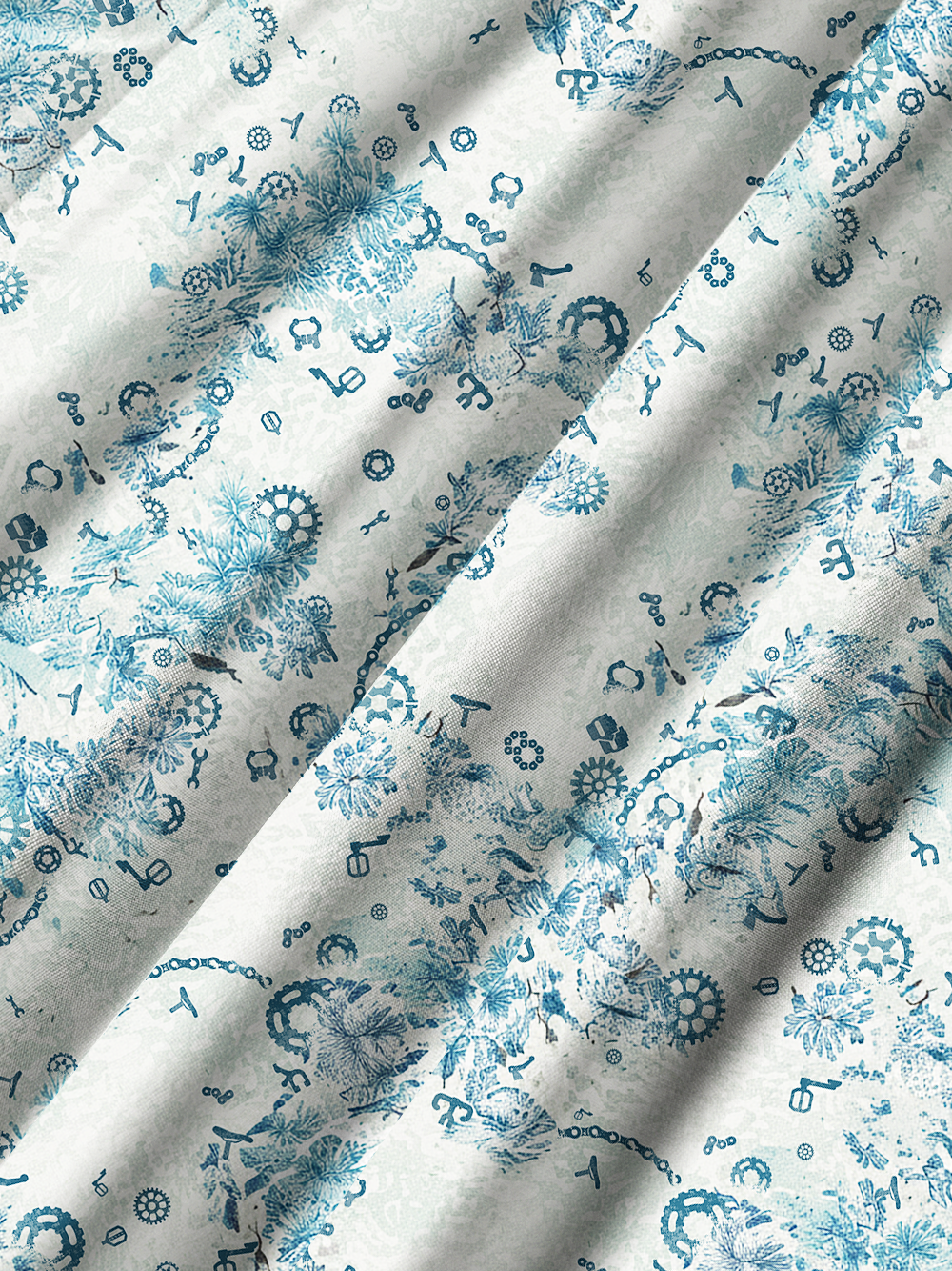 Orionride Ink Painting Plants Zipper Pockets Ultra Lightweight Short Sleeves Gravel Shirt