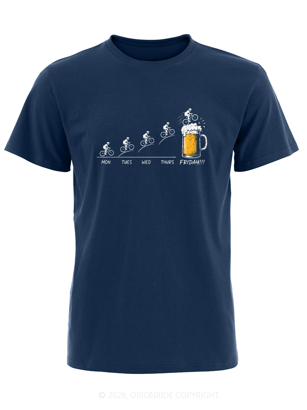 Orionride Heading To Beer Short Sleeves Bike T-Shirt