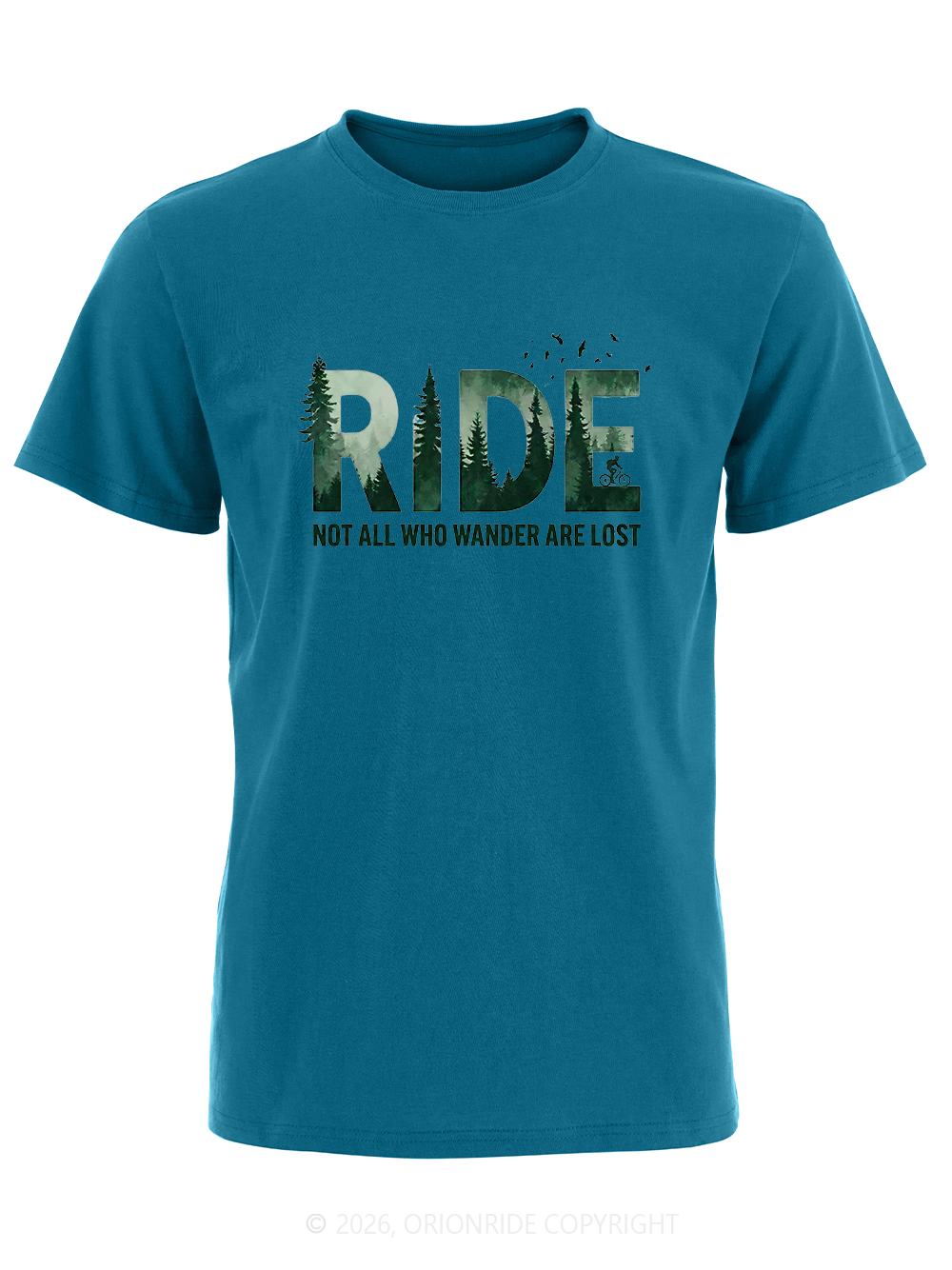 Orionride Forest Silhouette Short Sleeves Bike T-Shirt