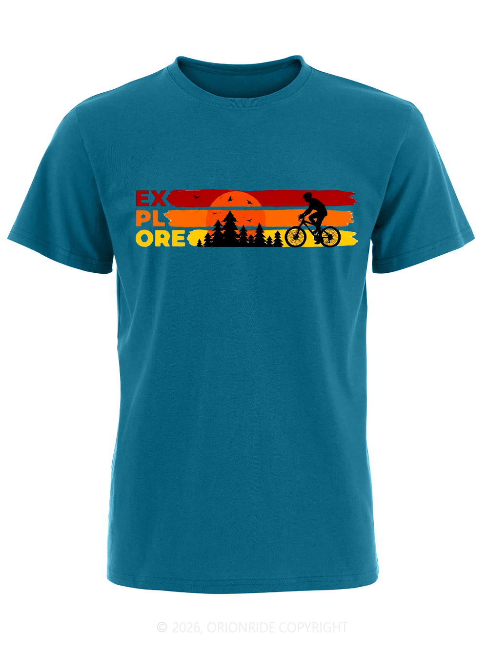 Orionride Sunset Silhouette Short Sleeves Bike T-Shirt