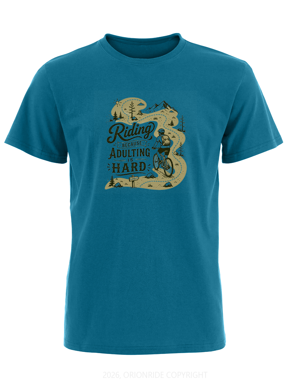 Orionride Adulting Is Hard Short Sleeves Bike T-Shirt