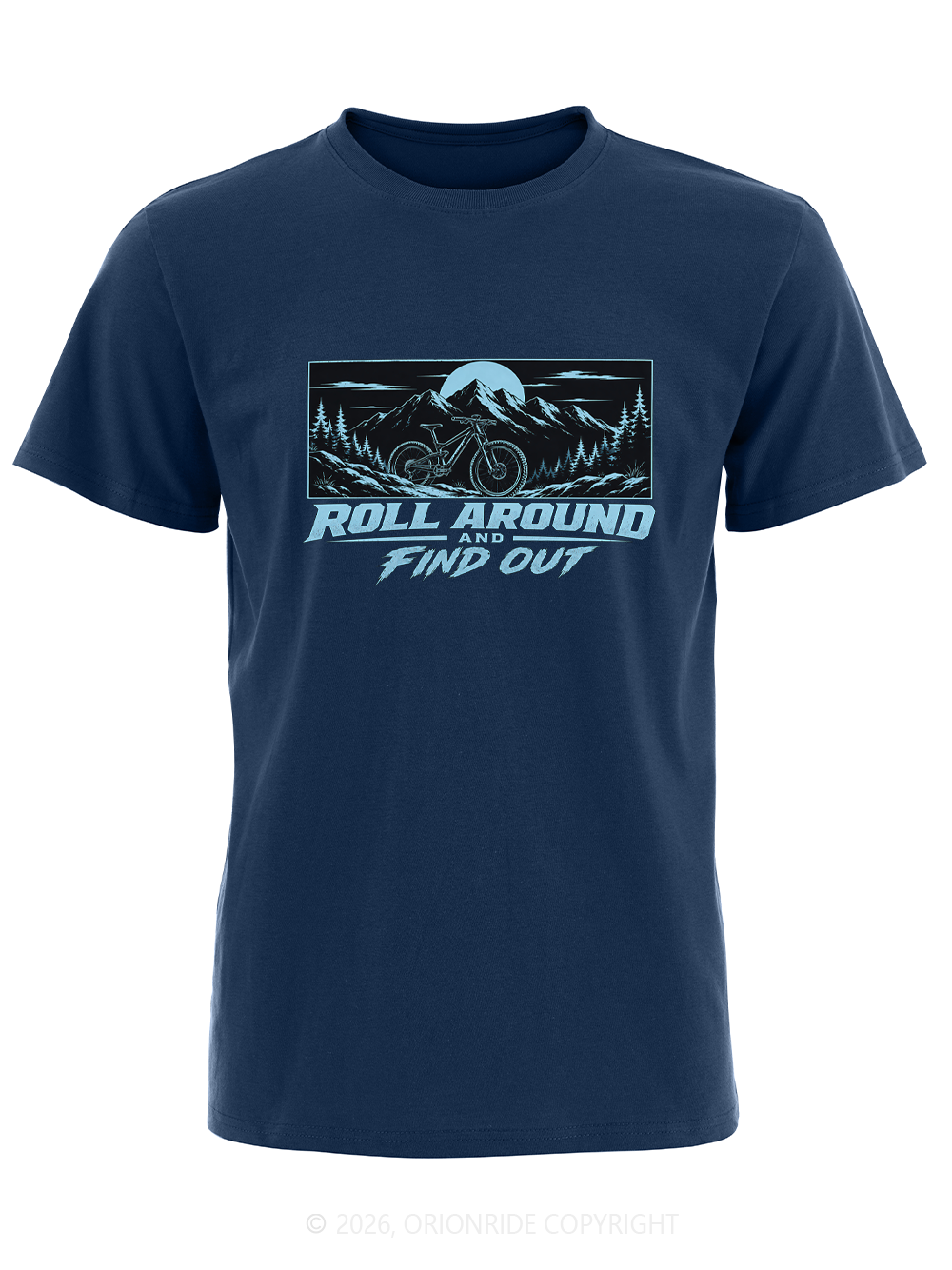 Orionride Blue Night Ride Short Sleeves Bike T-Shirt
