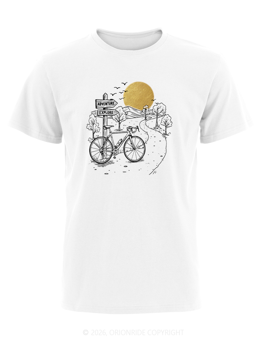 Orionride Sunset Bicycle Short Sleeves Bike T-Shirt