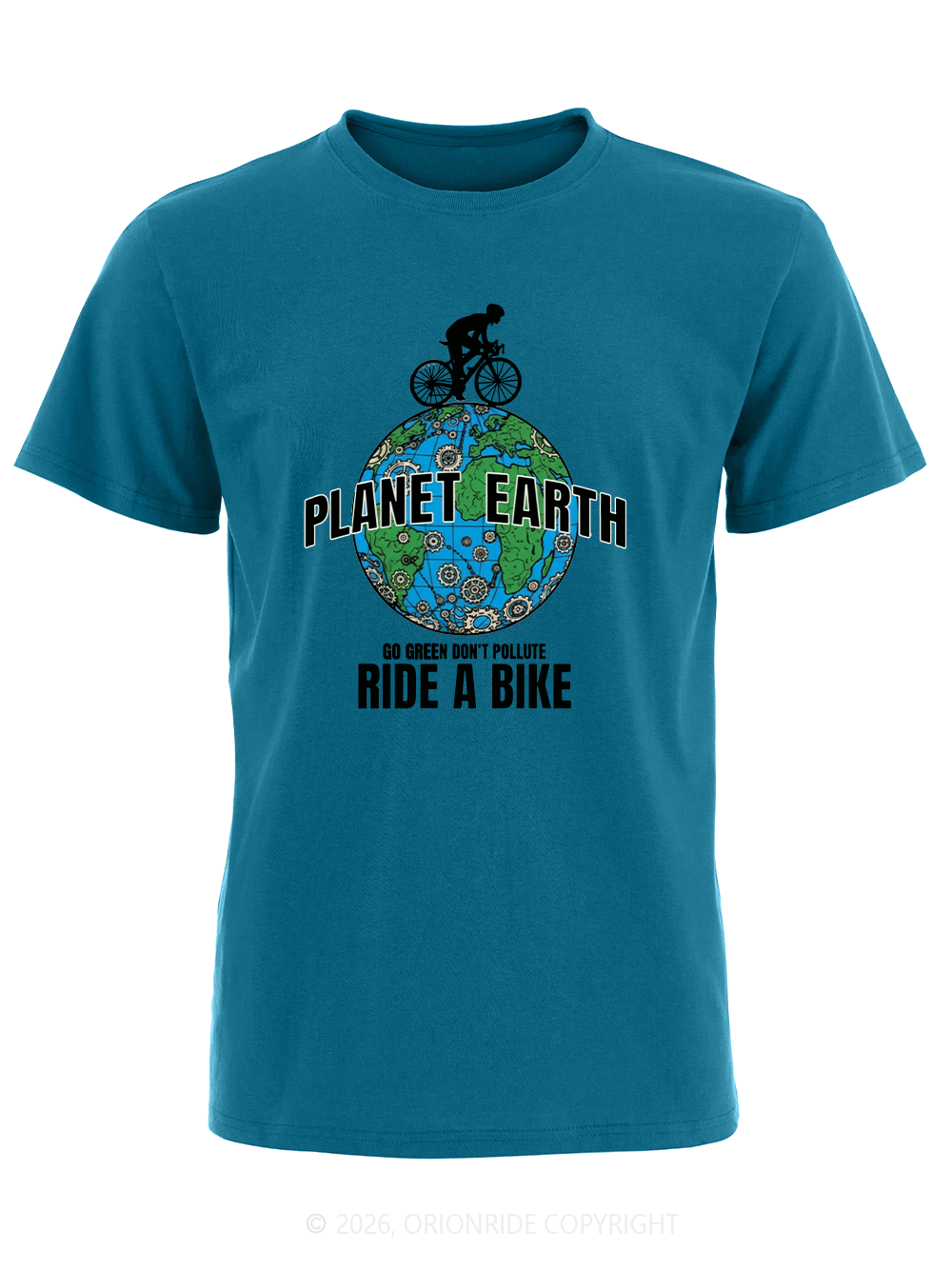 Orionride Go Green Don't Pollute Short Sleeves Bike T-Shirt