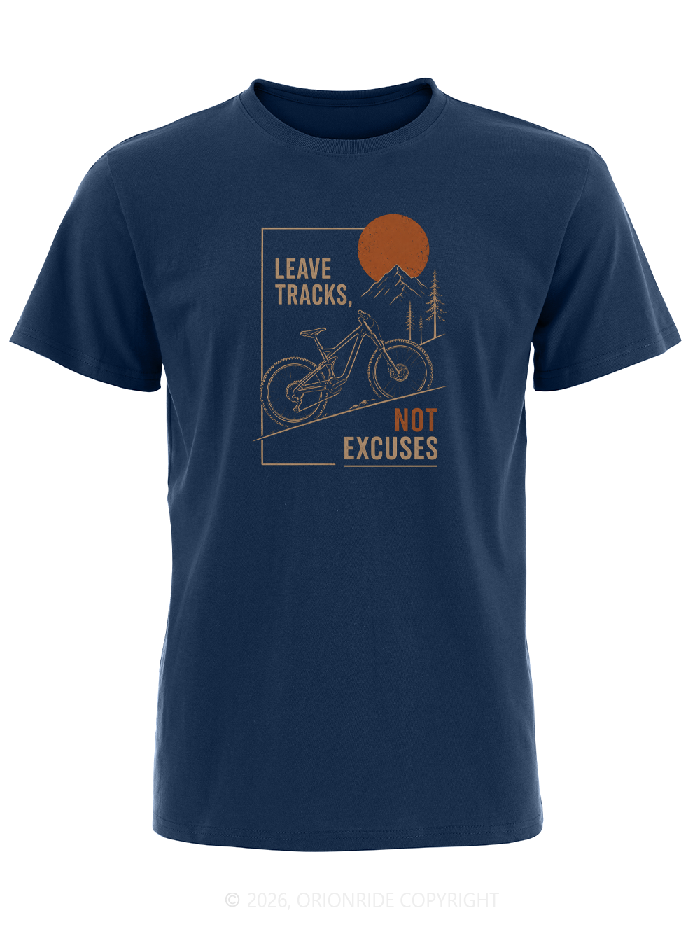 Orionride Red Sun Tracks Short Sleeves Bike T-Shirt