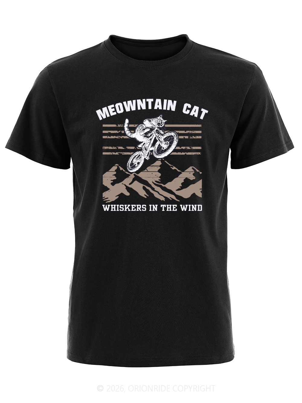 Orionride Cat Riding Short Sleeves Bike T-Shirt