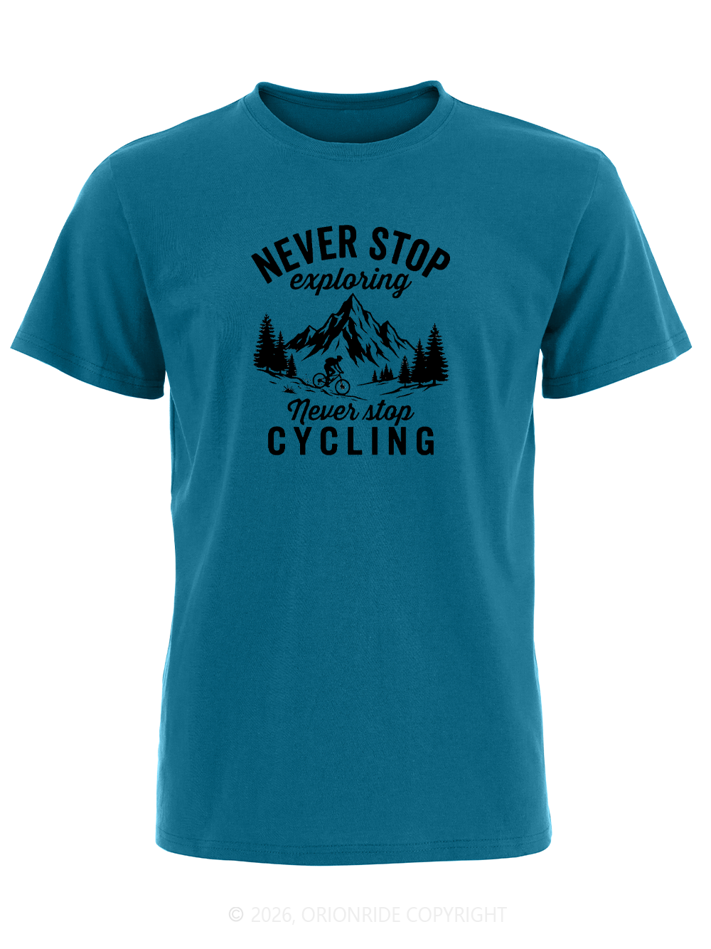 Orionride Never Stop Cycling Short Sleeves Bike T-Shirt