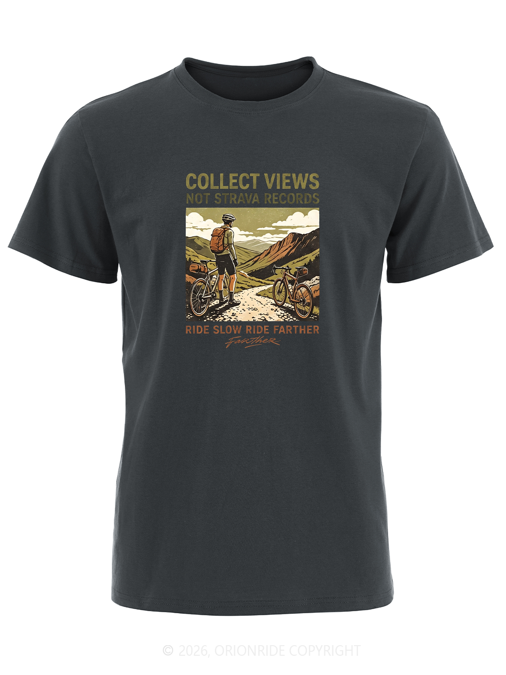Orionride Slow Ride Views Short Sleeves Bike T-Shirt
