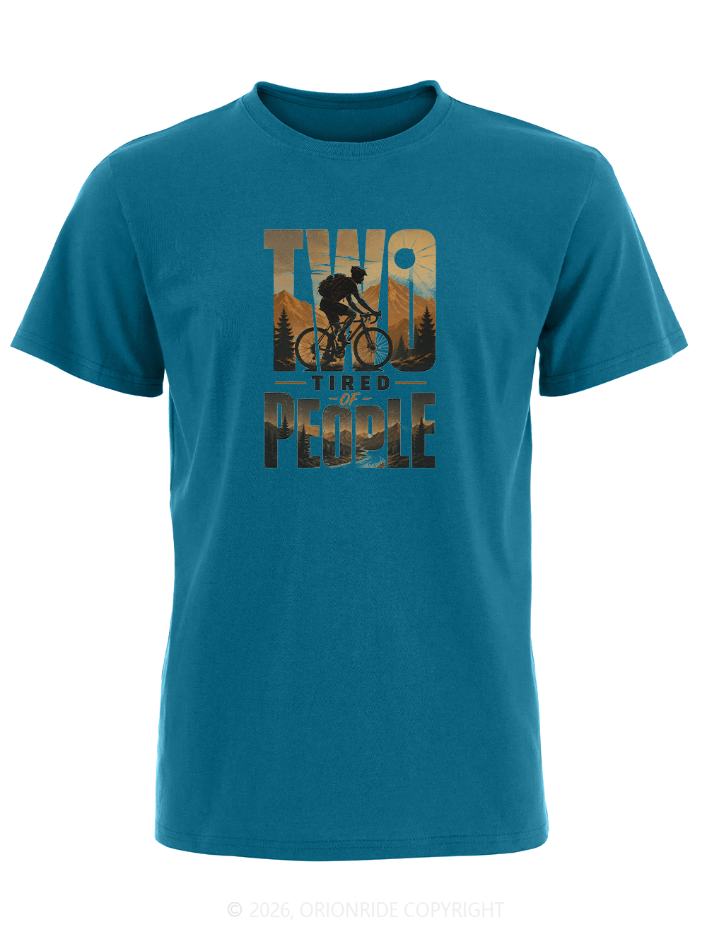Orionride Two Tired People Short Sleeves Bike T-Shirt