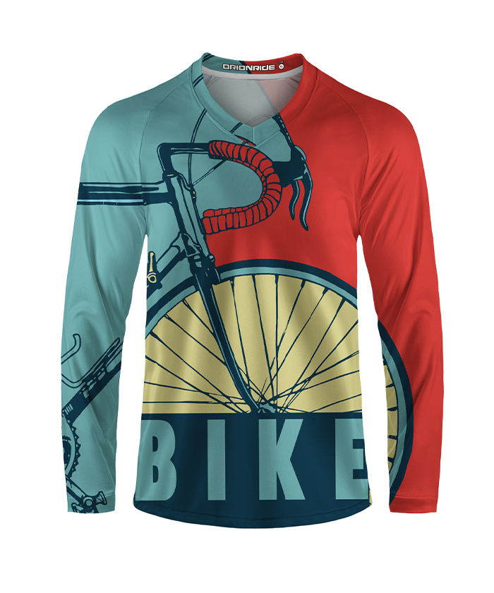 Orionride Retro Handlebars Long Sleeve Downhill Jersey