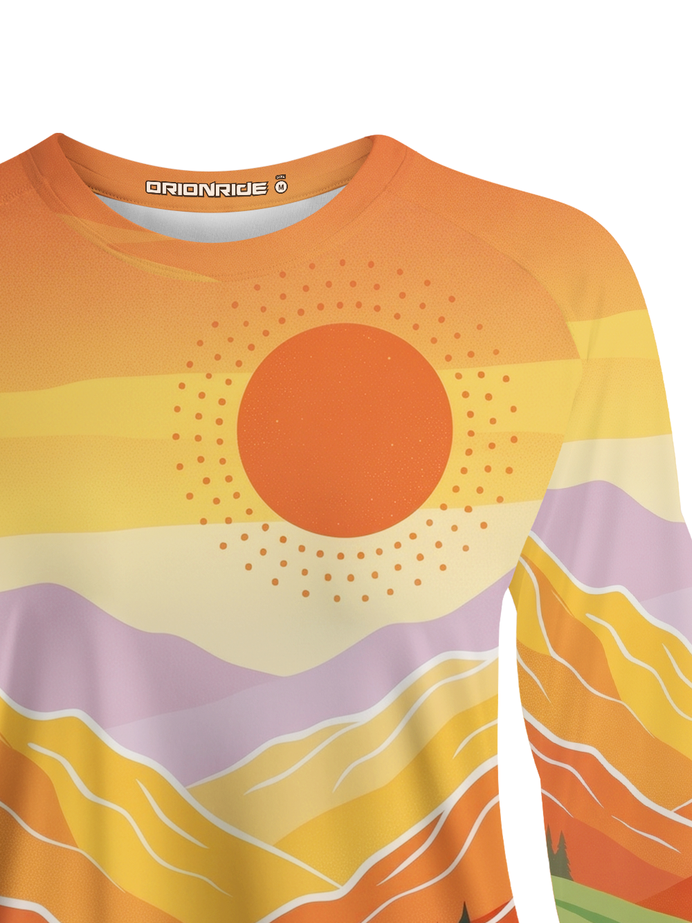 Orionride Panoramic Mountain Peaks Women's Quick Dry Downhill Jersey
