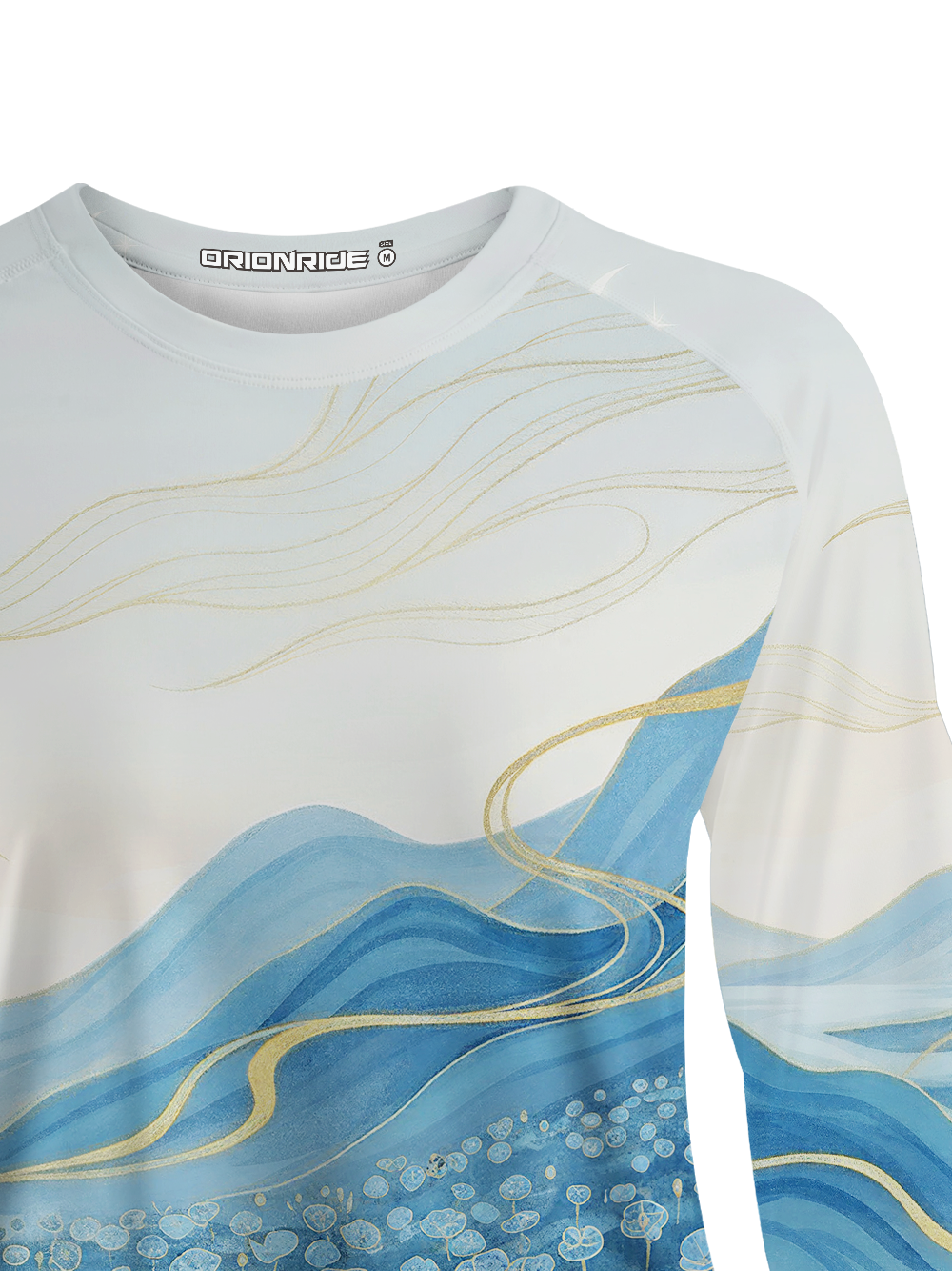 Orionride Gold Blue Valley Script Women's Quick Dry Downhill Jersey