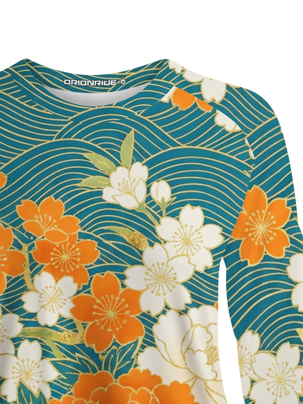 Orionride Floral Wave Pattern Women's Quick Dry Downhill Jersey