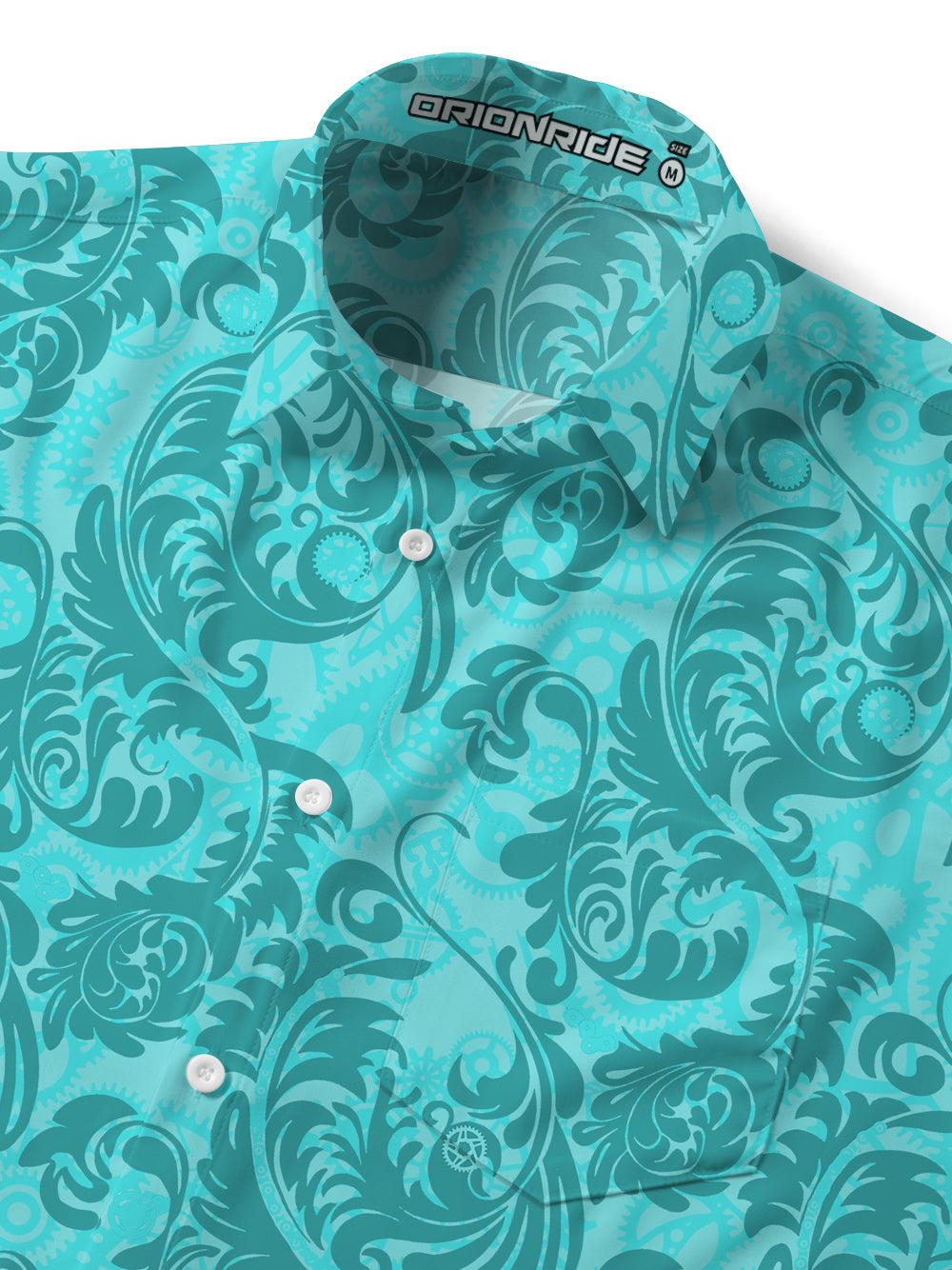 Orionride Psychedelic Vine Zipper Pockets Ultra Lightweight Short Sleeves Gravel Shirt