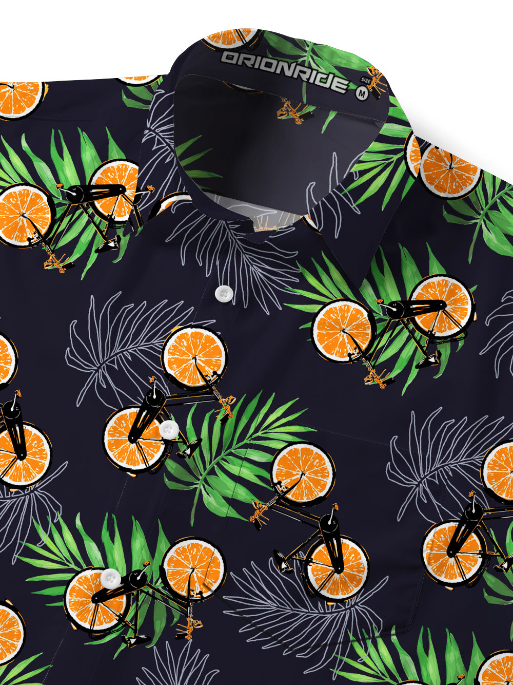 Orionride Fresh Orange Bicycle Zipper Pockets Ultra Lightweight Short Sleeves Gravel Shirt
