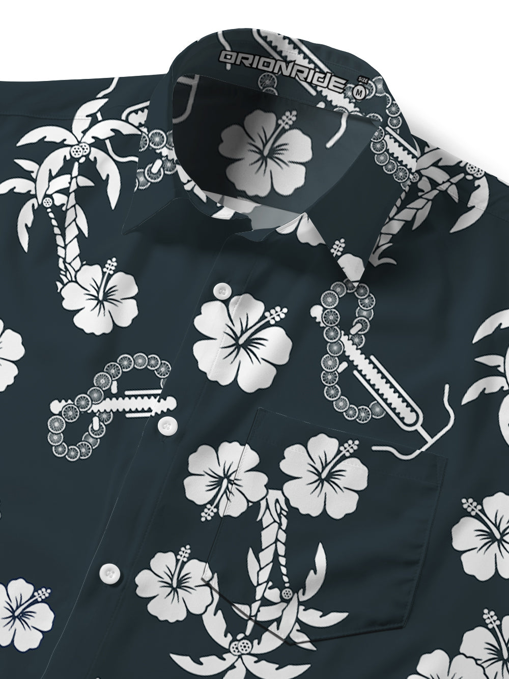 Orionride Wheel Garlands Zipper Pockets Ultra Lightweight Short Sleeves Gravel Shirt