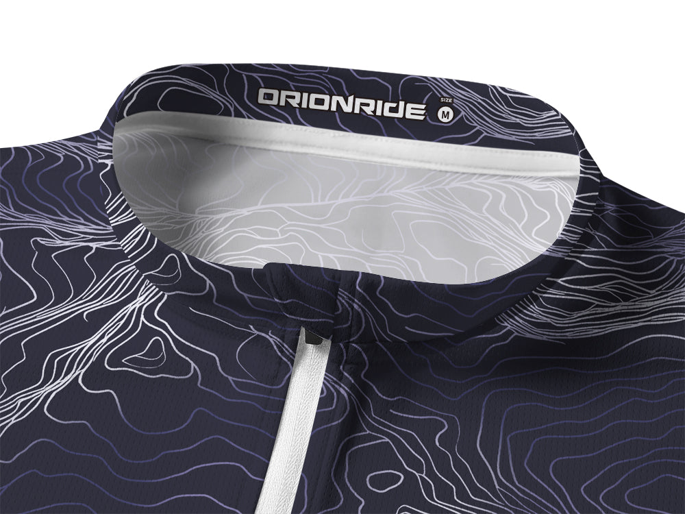 Orionride Rugged Contours Long Sleeve Half Zipper Mountain Bike Jersey