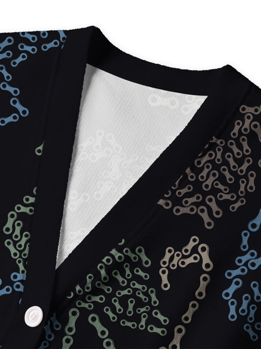 Orionride Chain Flamingos Men's Cardigan Knit Sweaters