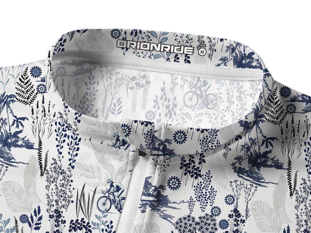 Orionride Dense Forest Long Sleeve Half Zipper Mountain Bike Jersey