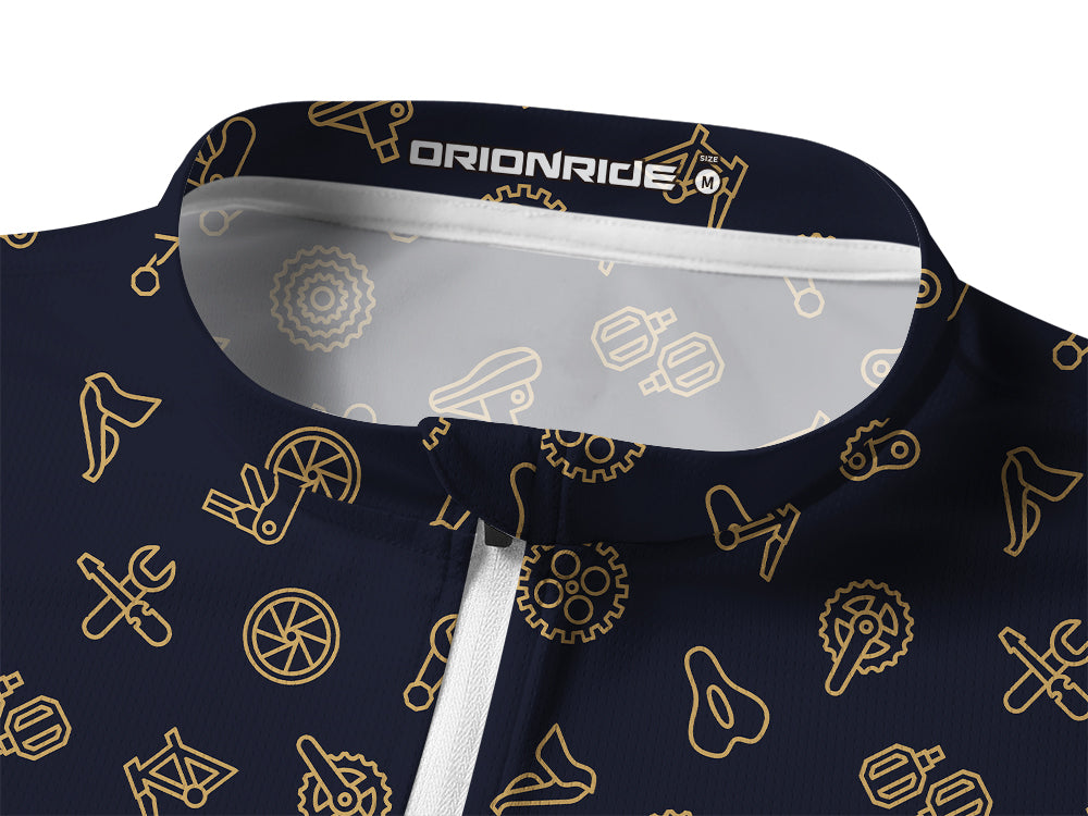 Orionride Gradient Parts Long Sleeve Half Zipper Mountain Bike Jersey