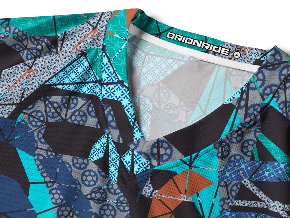 Orionride Geometric Flamingo Long Sleeve Downhill Jersey