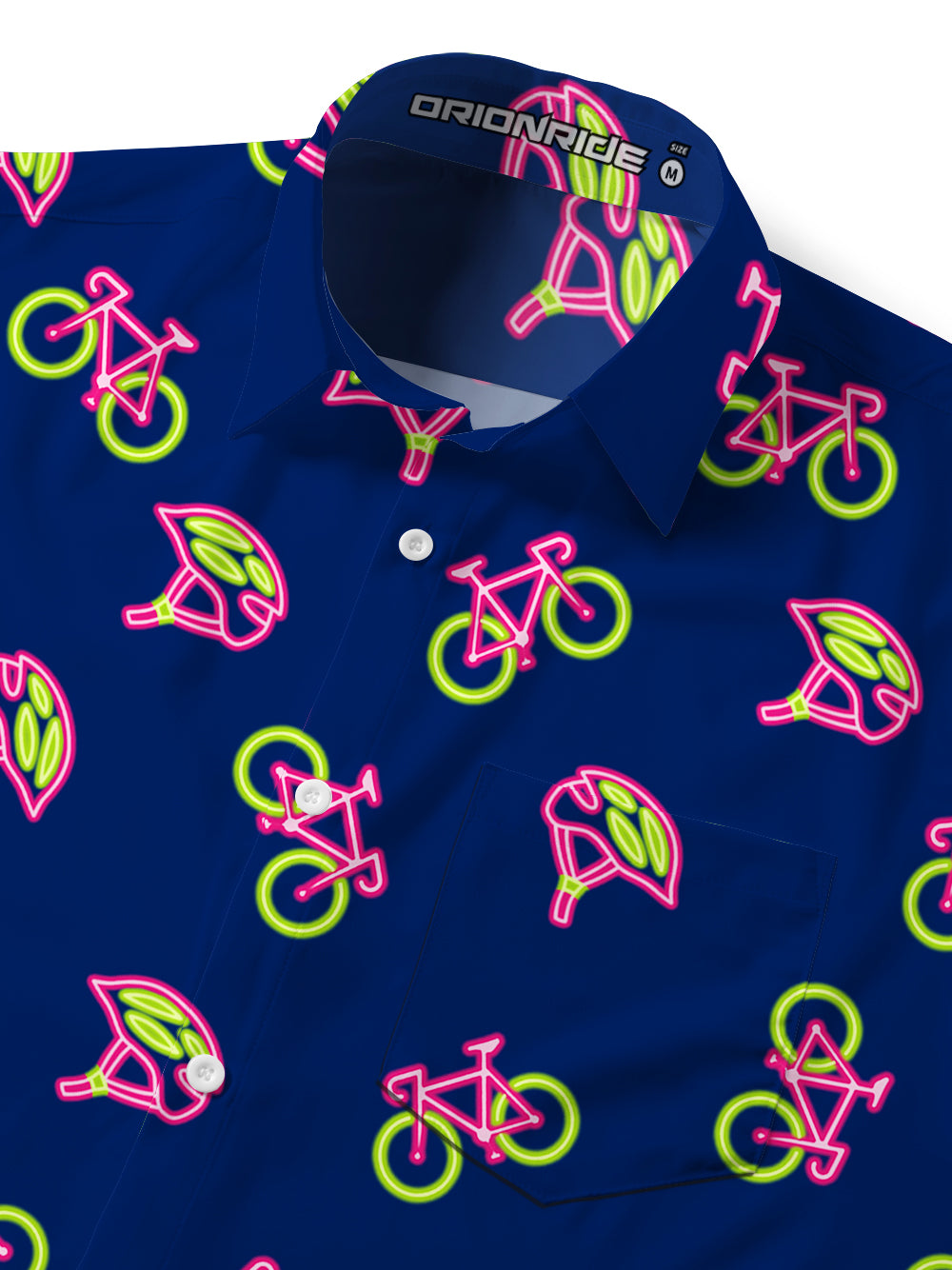 Orionride Fluorescent Bicycle Zipper Pockets Ultra Lightweight Short Sleeves Gravel Shirt
