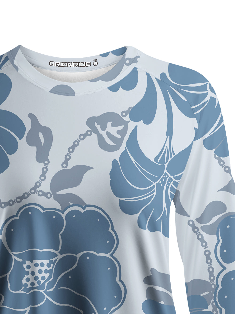 Orionride Blue Floral Women's Quick Dry Downhill Jersey