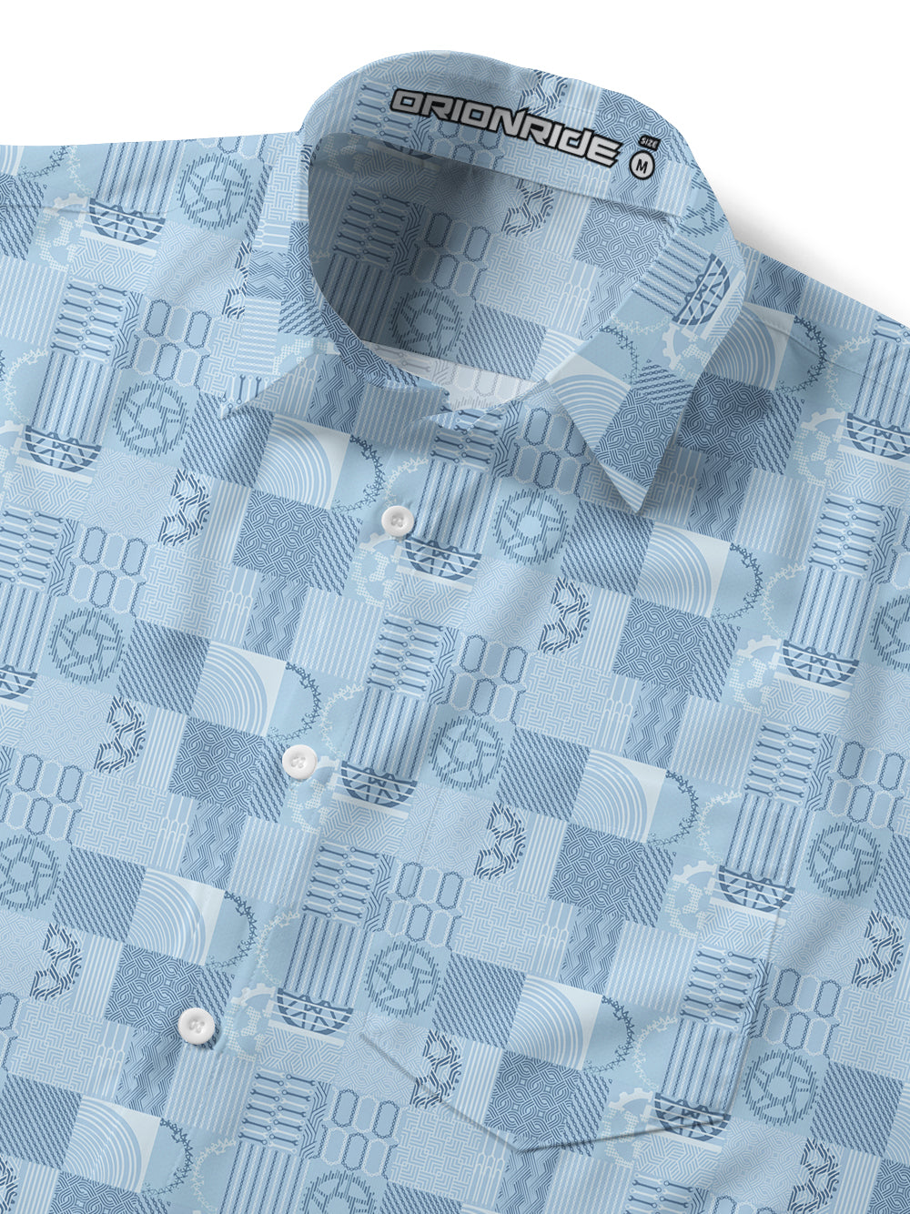 Orionride Graphic World Zipper Pockets Ultra Lightweight Short Sleeves Gravel Shirt