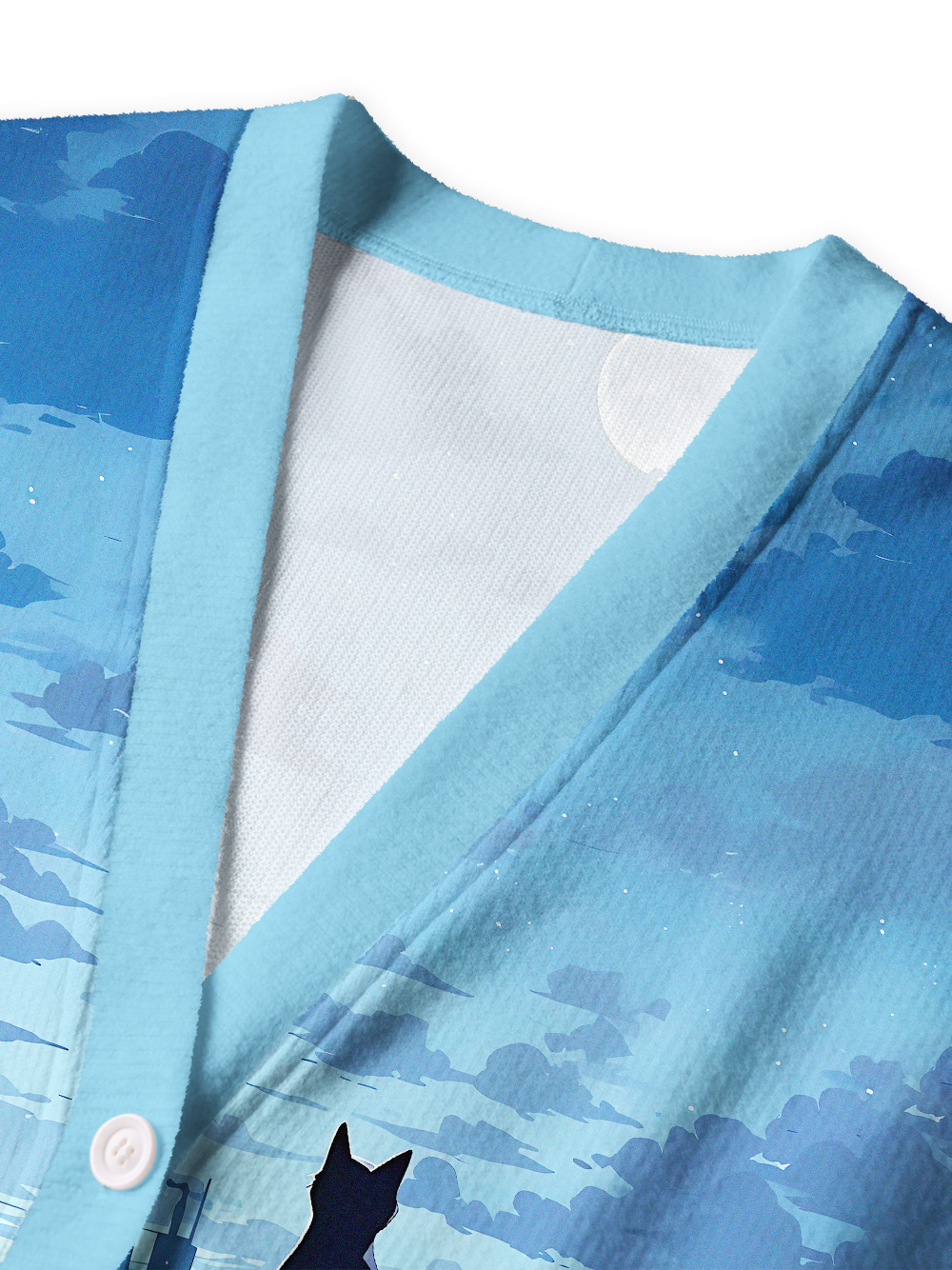 Orionride Black Cat Men's Cardigan Knit Sweaters