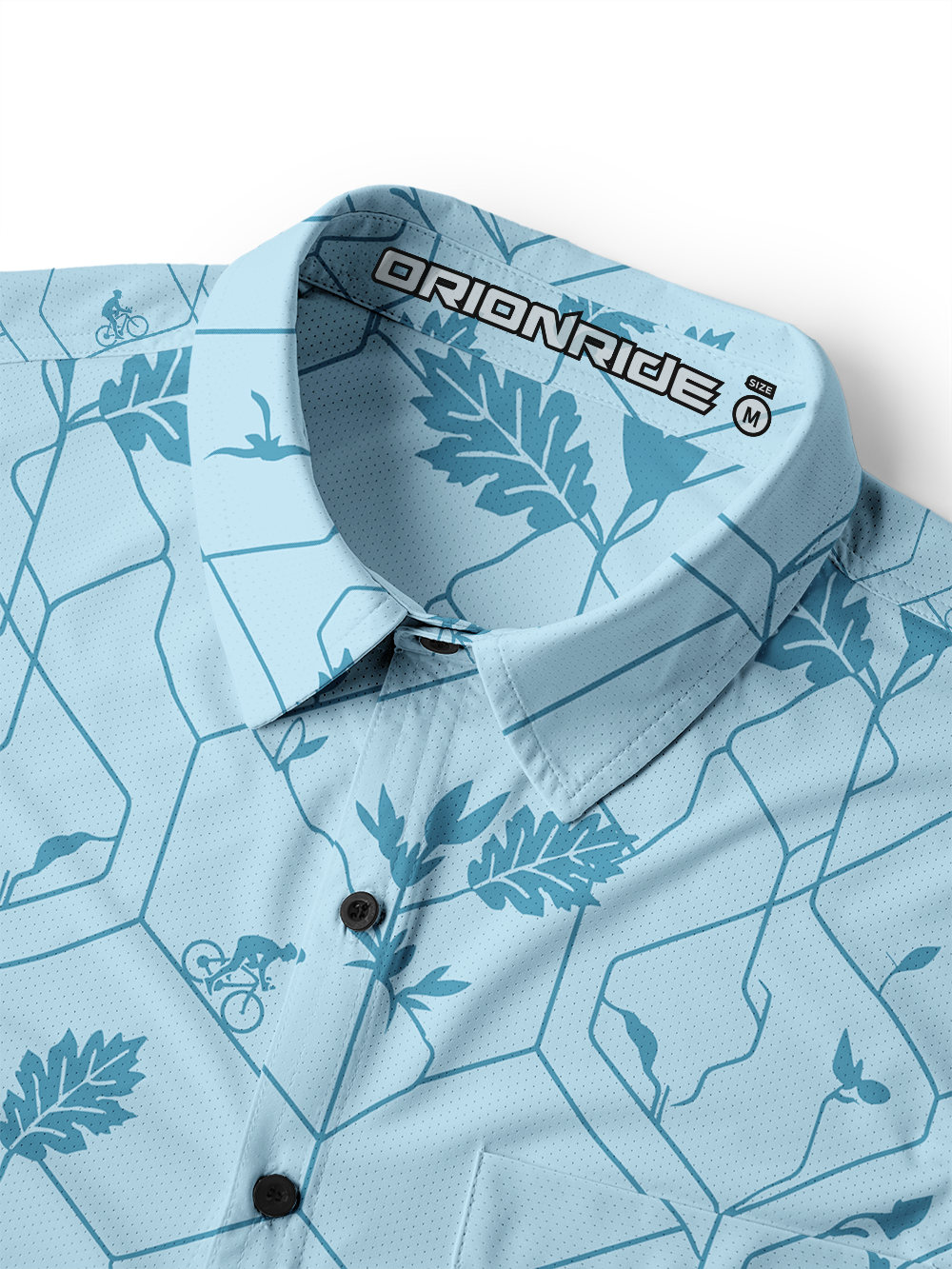 Orionride Floral Cycling Men's Stretchy Breathable Long Sleeve Gravel Shirt