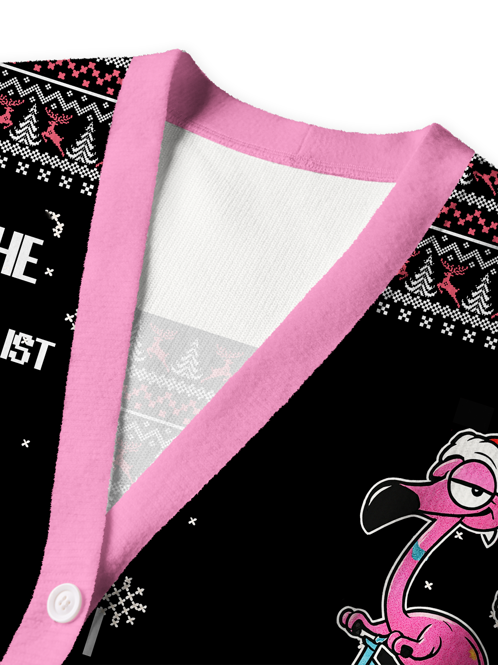 Orionride Flamingo Riding A Bicycle Men's Cardigan Knit Sweaters