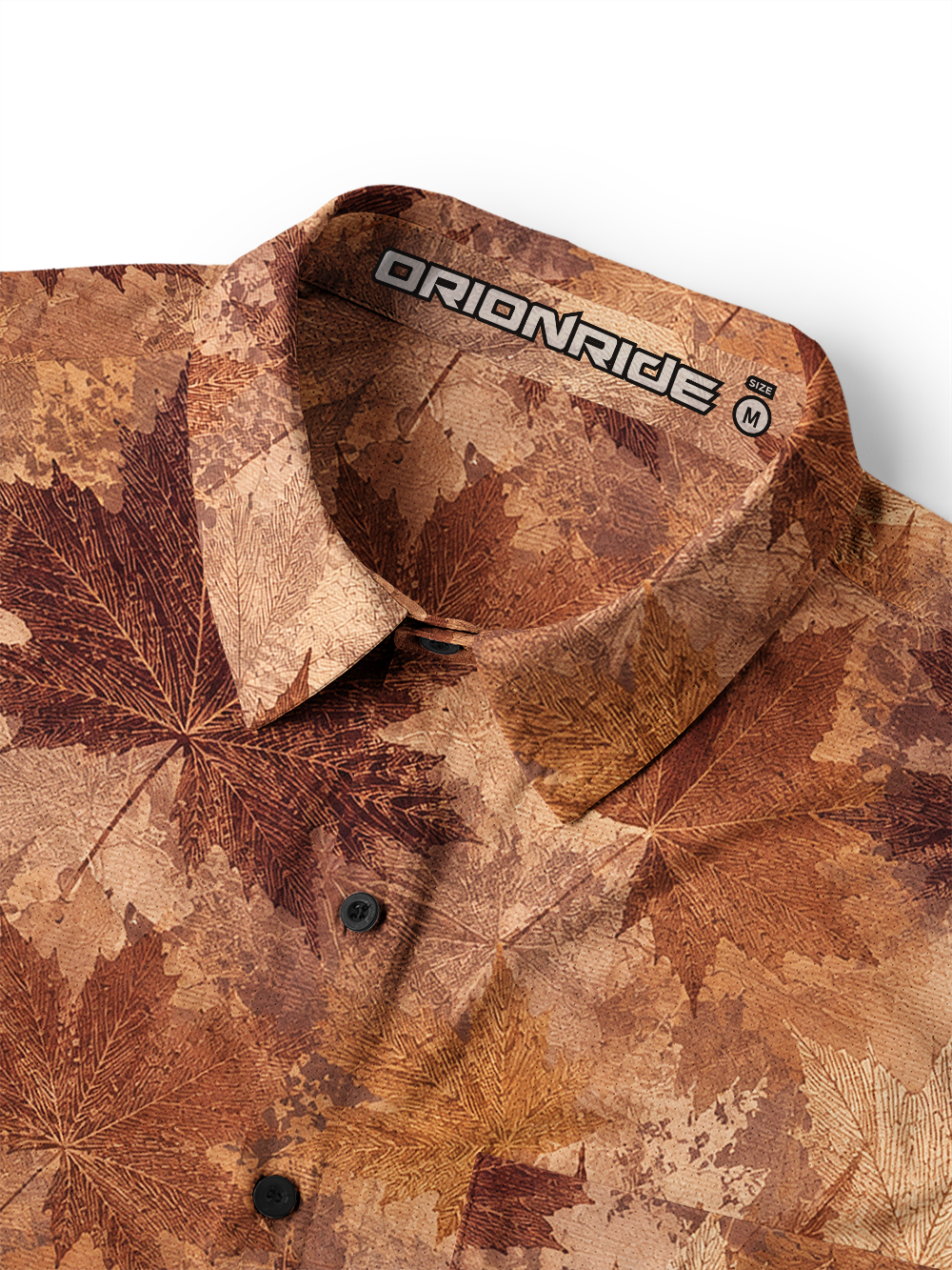 Orionride Warm Autumn Maple Men's Stretchy Breathable Long Sleeve Gravel Shirt