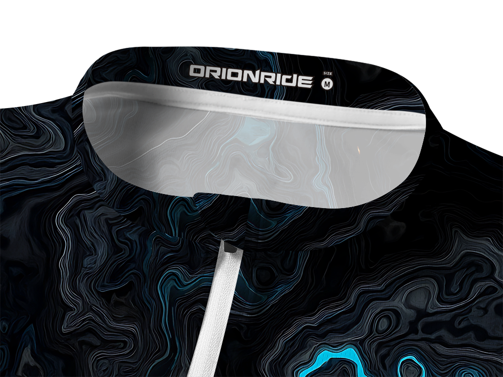 Orionride Luminous Terrain Map Long Sleeve Half Zipper Mountain Bike Jersey