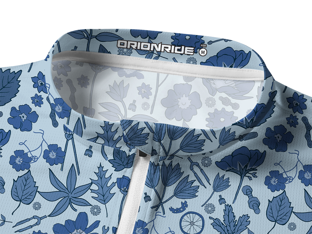 Orionride Garden Path Long Sleeve Half Zipper Mountain Bike Jersey