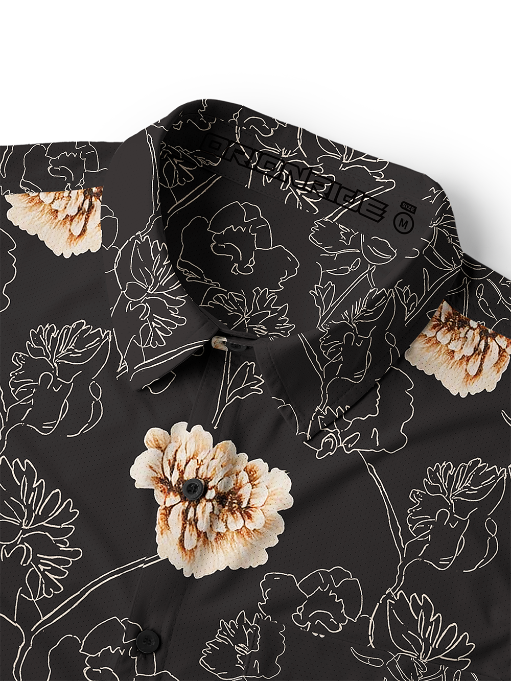 Orionride Pure Flowers Men's Stretchy Breathable Long Sleeve Gravel Shirt