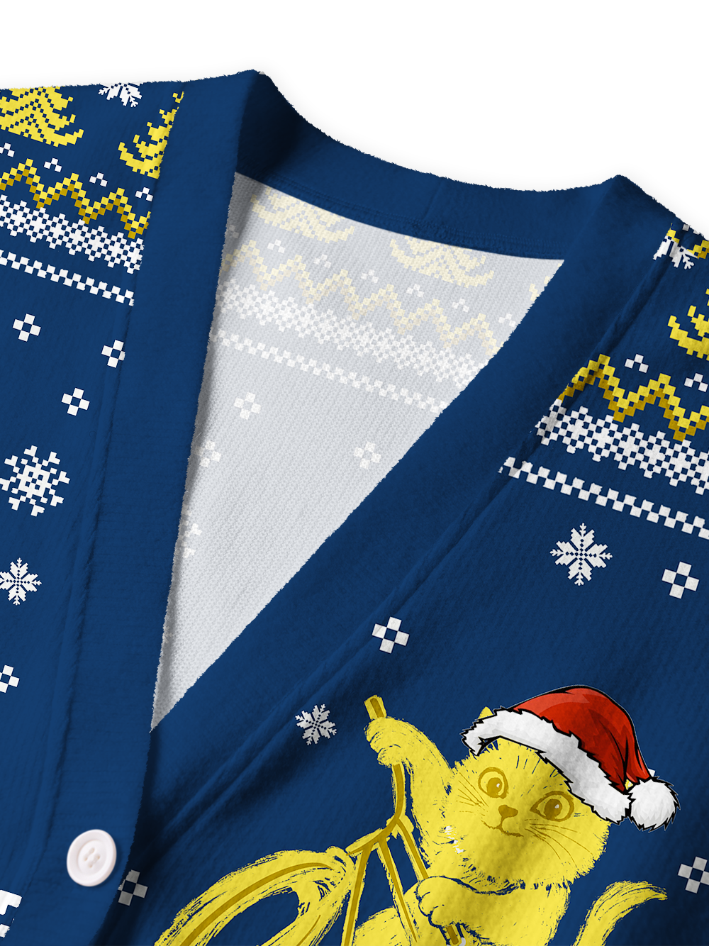 Orionride Christmas Kitten Men's Cardigan Knit Sweaters