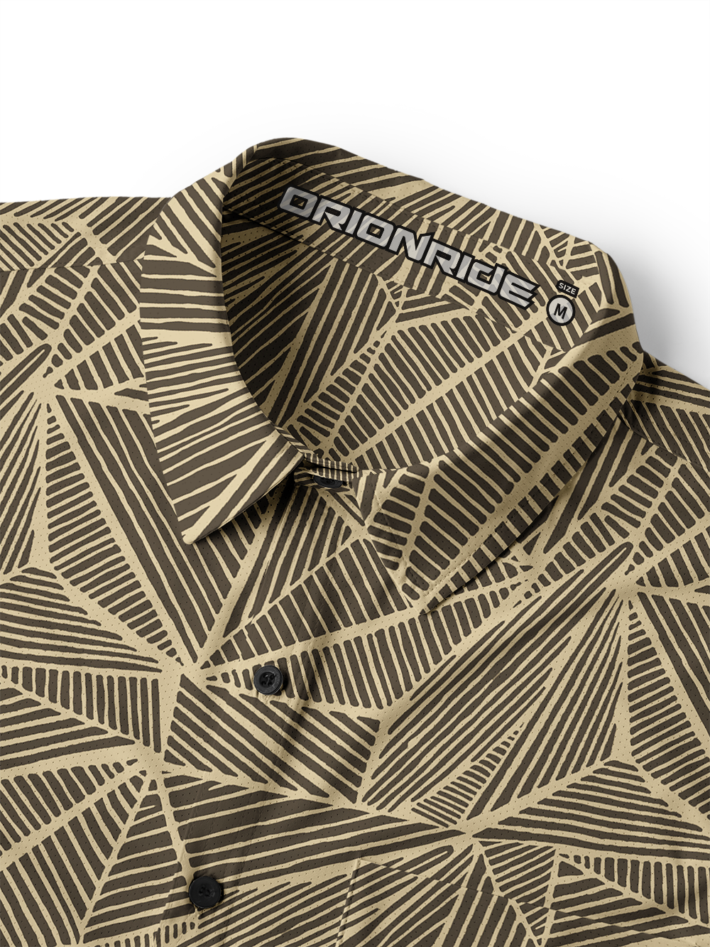 Orionride Geometric Lines Men's Stretchy Breathable Long Sleeve Gravel Shirt