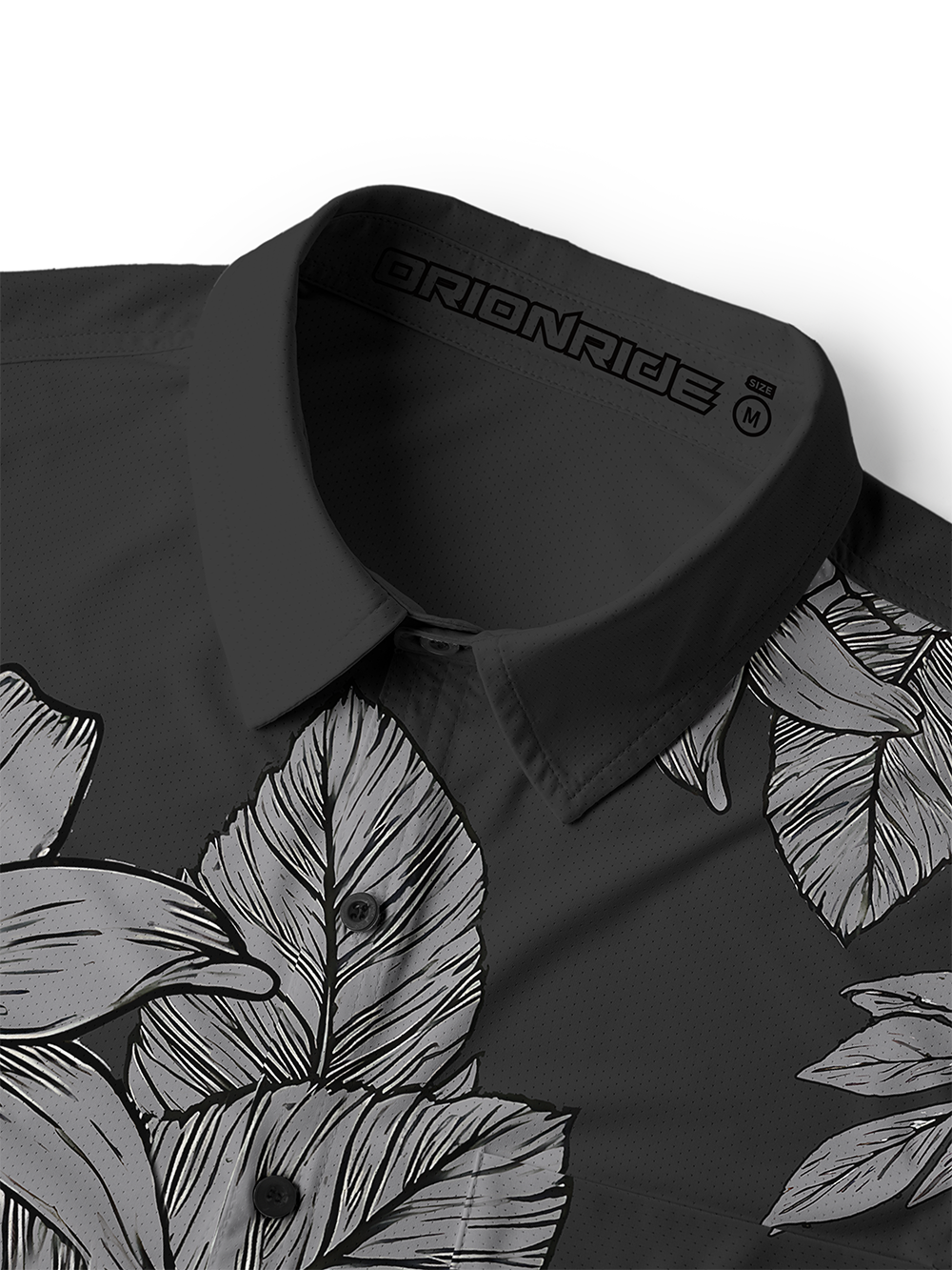 Orionride Shadow Flowers Men's Stretchy Breathable Long Sleeve Gravel Shirt