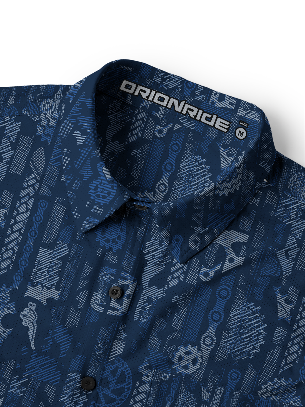 Orionride Night Gear Pattern Men's Stretchy Breathable Long Sleeve Gravel Shirt