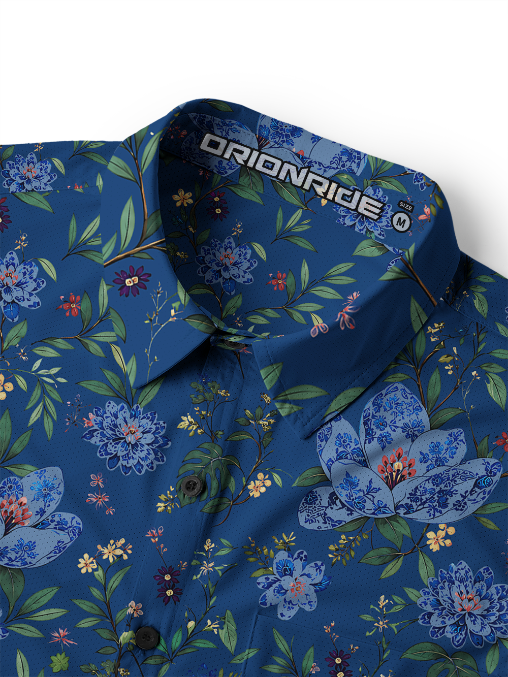 Orionride Porcelain Garden Men's Stretchy Breathable Long Sleeve Gravel Shirt